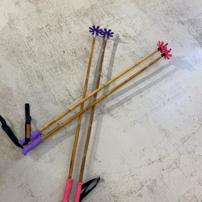 Duurzame bamboe skistokken voor skiën, uniek en lichtgewicht
